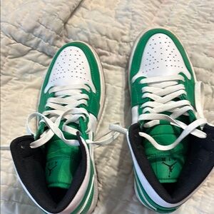 Nike Air Men's Green and White Sneakers